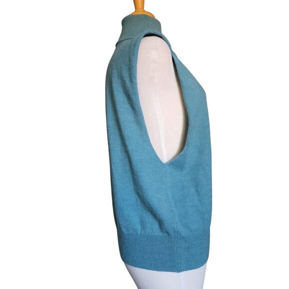 Pilcro by Anthropologie Collared Sleeveless Women Sweater Blue One Size - Picture 4 of 8